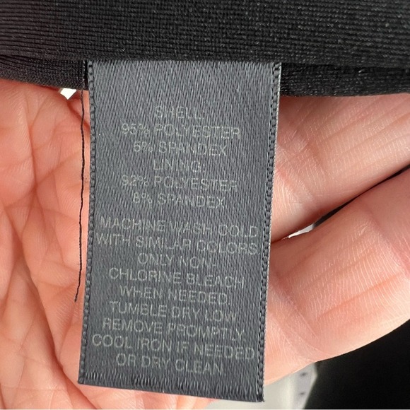 White House Black Market Geometric Diamond Print Shift Dress 3/4 Sleeve Keyhole - Picture 4 of 11